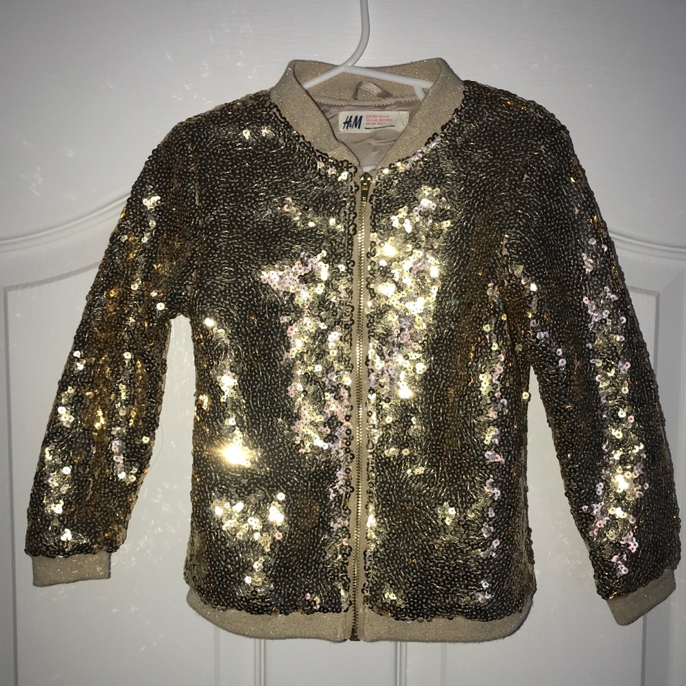 Girls Gold Sequined Jacket from H&M